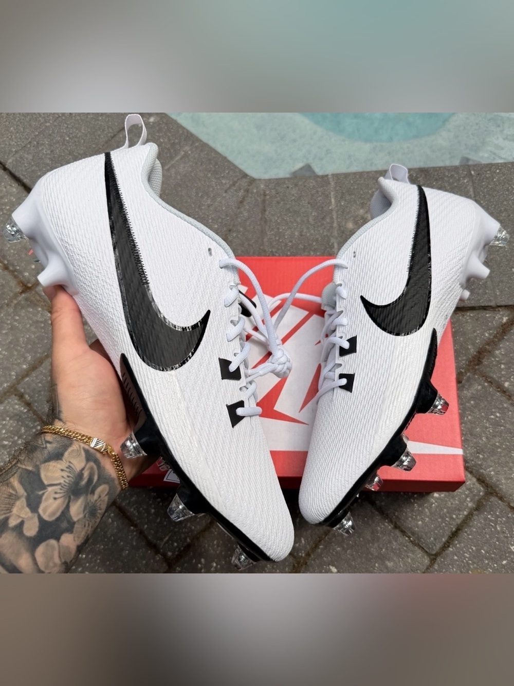 SIZE 15 NIKE VAPOR EDGE SPEED 360 2 DT MENS WHITE FOOTBALL CLEATS FJ7094-100 NEW
